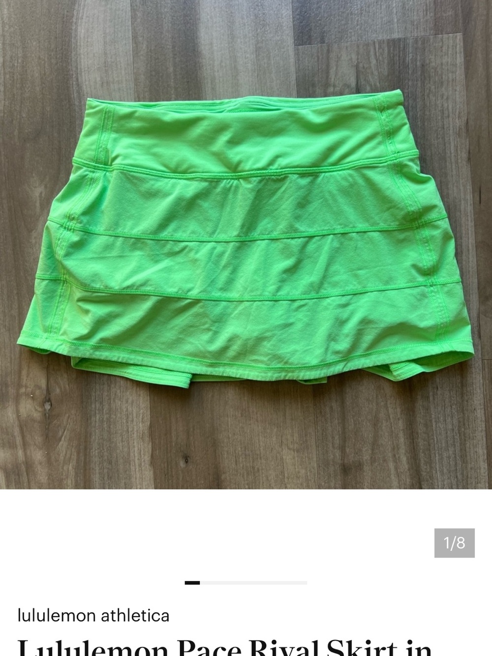 lululemon athletica Neon Green Athletic Skort